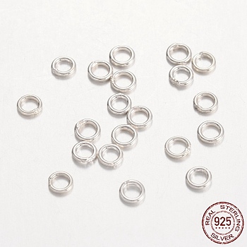 Sterling Silver Round Rings, Soldered Jump Rings, Closed Jump Rings, Silver, 6x1mm