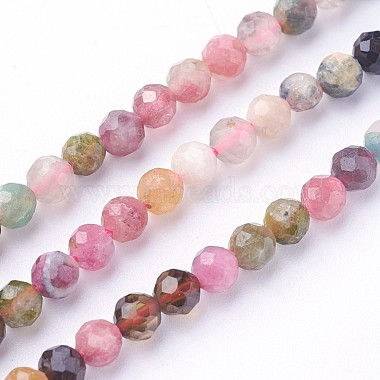 4mm Colorful Round Tourmaline Beads