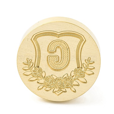 Golden Tone Round Wax Seal Brass Stamp Heads(AJEW-Z034-02G-G)-2