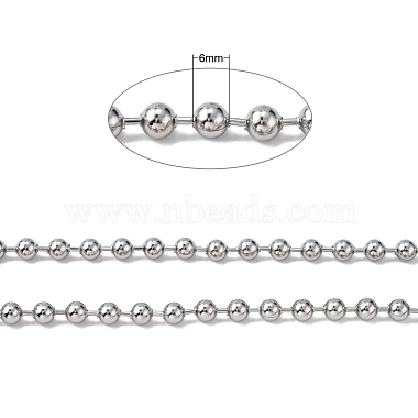 304 Stainless Steel Ball Chains(CHS-A002B-6.0mm)-2