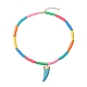 colliers à pendentif perles heishi en argile polymère fait à la main(X1-NJEW-JN02817)-1