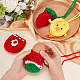 CHGCRAFT 4Pcs 4 Style Woolen Chicken Egg Drawstring Crochet Pouch(AJEW-CA0002-21)-3