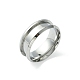 201 Stainless Steel Grooved Finger Ring Settings(STAS-TAC0001-10B-P)-1