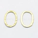 Brass Linking Rings, Lead Free & Cadmium Free & Nickel Free, Oval, Raw(Unplated), 16x12x1mm(KK-E716-102C-RS)