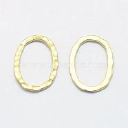 Brass Linking Rings, Lead Free & Cadmium Free & Nickel Free, Oval, Raw(Unplated), 16x12x1mm(KK-E716-102C-RS)