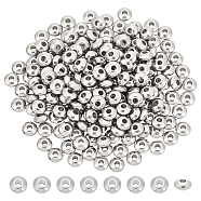 Unicraftale 200Pcs Rondelle 304 Stainless Steel Beads, Rondelle, Stainless Steel Color, 6x3mm, Hole: 2mm(STAS-UN0048-76)