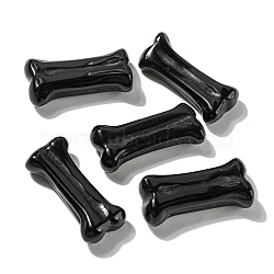 Natural Obsidian Dog Bone Shape Sculptures, Reiki Energy Stone for Dog Pet Lover, Home Display Decoration, 10~11.5x23~25x5~7mm(DJEW-G033-01A-13)