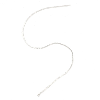 Brass Snake Chain Tassel Pendants, Silver, 172x1x0.9mm, Hole: 1.2mm