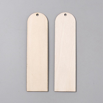 Wood Boookmaks, Arch, Antique White, 120x31x1.5mm, Hole: 3mm