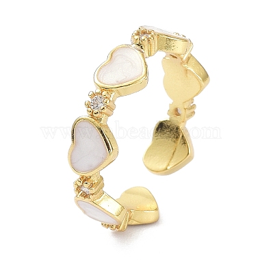Позолоченные кольца-манжеты с сердечком 18 k для девочек(X-ZIRC-C021-05G)-4