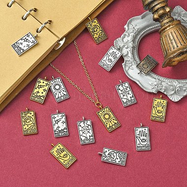 15Pcs 5 Styles Tibetan Style Alloy Pendants(TIBEP-YW0001-76AG)-6