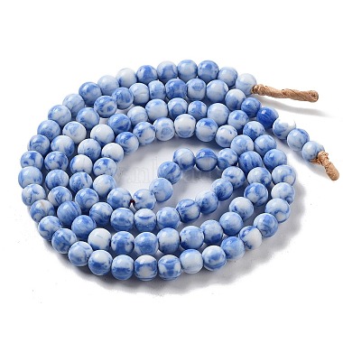 Cornflower Blue Round Lampwork Beads