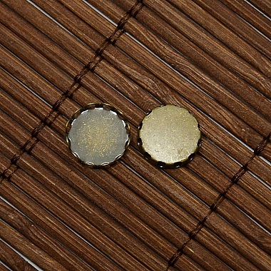 9.5~10mm Clear Domed Glass Cabochon Cover for Flat Round DIY Photo Brass Cabochon Making(DIY-X0103-AB-NR)-4