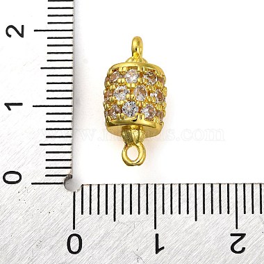 Messing Micro Pave klare Zirkonia Hohlsäule Verbinder Charms(KK-A230-05F-G)-3