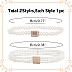 wadorn 2 pcs 2 styles perle en plastique ceinture à chaîne extensible multi-brins(AJEW-WR0002-21)-2