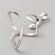 925 Sterling Silver Pendant Irregular Cabochon Settings(STER-WH0010-41)-2