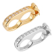 Elite 2Pcs 2 Colors 925 Sterling Silver with Clear Cubic Zirconia Twister Clasp(FIND-PH0009-54)-1