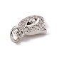 Brass Micro Pave Clear Cubic Zirconia Charms(ZIRC-F132-68P)-3