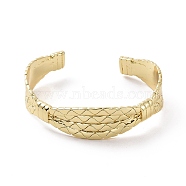 Brass Twist Rope Open Cuff Bangle for Women, Golden, Inner Diameter: 2-1/8 inch(5.4cm)(BJEW-F445-08G)