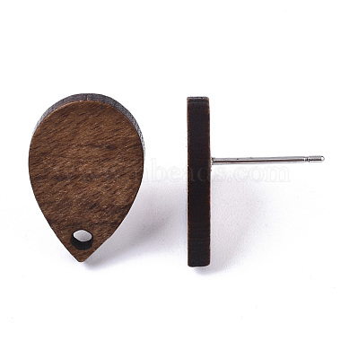 Accessoires de boucles d'oreilles en bois de noyer(X-MAK-N033-007)-3