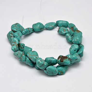 Dyed Nuggets Natural Howlite Beads Strands(G-M139-11-A)-2