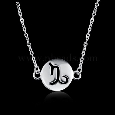 Fashion Brass Constellation/Zodiac Sign Pendant Necklaces(NJEW-BB20150)-7