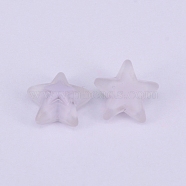 Transparent Acrylic Beads, Frosted, DIY Accessories, Clear, Star, Gainsboro, 16x16.5x9.5mm, Hole: 2.5mm(FACR-CJC0001-02A)