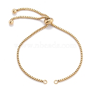 304 Stainless steel Chain Bracelet Making, Slider Bracelets Making, Golden, 8-5/8 inch(22cm), 1.5mm, Hole: 3mm(STAS-F118-G-A)