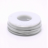 Matte Round Aluminum Wire, with Spool, Silver, 12 Gauge, 2mm, 5.8m/roll(AW-G001-M-2mm-01)