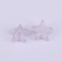 Transparent Acrylic Beads, Frosted, DIY Accessories, Clear, Star, Gainsboro, 16x16.5x9.5mm, Hole: 2.5mm(FACR-CJC0001-02A)