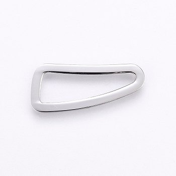 304 Stainless Steel Linking Rings, Scabbard, Stainless Steel Color, 25x11x1mm, Hole: 7x20mm