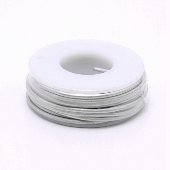 Matte Round Aluminum Wire, with Spool, Silver, 12 Gauge, 2mm, 5.8m/roll