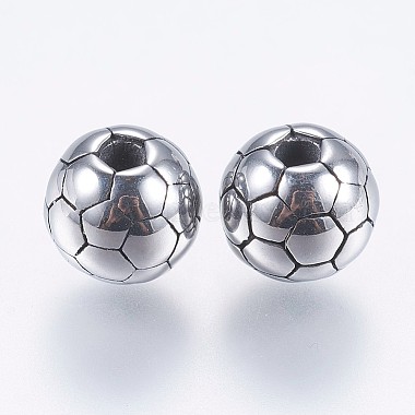 Antique Silver Sports Goods Stainless Steel Beads