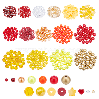 3mm Mixed Color Mixed Shapes Glass Beads