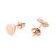 6 paires 304 boucles d'oreilles coeur en acier inoxydable pour femme(EJEW-A067-21RG)-2