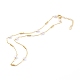 Heart Glass Beaded Chain Necklaces(NJEW-JN03394)-1