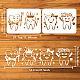 2 pcs 2 styles Halloween animal de compagnie évider dessin peinture pochoirs(DIY-WH0394-0144)-2