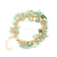 Natural Green Aventurine  Bead Bracelets, 8-5/8 inch(22cm)(PW-WG73957-10)