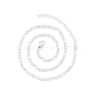 Men's 304 Stainless Steel Figaro Chains Necklace, Stainless Steel Color, 13.39 inch(34cm), Wide: 3mm(NJEW-N050-A08-3-34P)