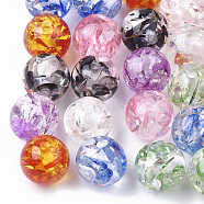 Resin Beads, Imitation Amber, Round, Mixed Color, 10mm, Hole: 2mm(X-RESI-T025-10mm)