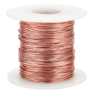 Custom Round Aluminum Wire, Rose Gold, 20 Gauge, 0.8mm, about 262.47 Feet(80m)/Roll(AW-WH0002-15D-RG)