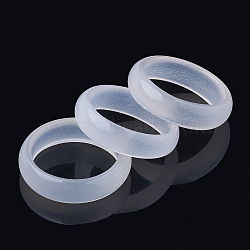 Natural Agate Rings, Clear, Size 6~8(16~18mm)(X-G-S279-42L)