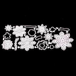 Flower Frame Metal Cutting Dies Stencils, for DIY Scrapbooking/Photo Album, Decorative Embossing DIY Paper Card, Matte Platinum, 6.1x14.1cm(DIY-WH0050-20)