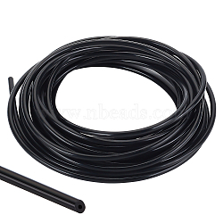 5M Silicone High Temperature Resistant Hose, Tubing, Black, 3mm, Inner Diameter: 1mm(DIY-WH0622-005A)