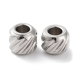 Non-Tarnish 201 Stainless Steel Spacer Beads, Rondelle, Stainless Steel Color, 3x2.5mm, Hole: 1mm(X-STAS-K259-14C-P)