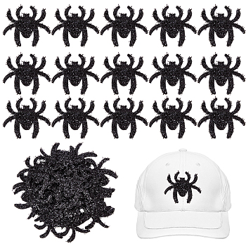 40Pcs Non-Woven Fabric Stickers Halloween Decorations, Spider, Festive & Party Supplies, Black, 56x65x1mm