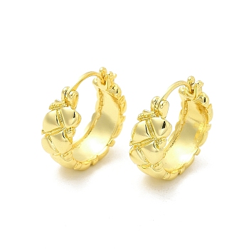 Brass Triangle Hoop Earrings for Women, Light Gold, 20.5x18.5x7mm, Pin: 0.7mm