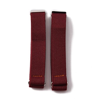 Unisex Polyester Elastic Adjustable Armbands, Anti-Slip Shirt Sleeve Holders, Dark Red, 3/4 inch(2cm), Inner Diameter: 2~4 inch(5~10cm), 2pcs/set