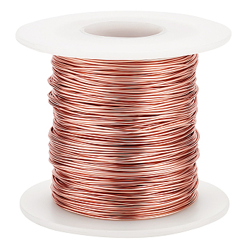 Custom Round Aluminum Wire, Rose Gold, 20 Gauge, 0.8mm, about 262.47 Feet(80m)/Roll