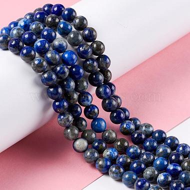 Lapis lazuli naturelles perles rondes brins(X-G-I181-09-6mm)-4